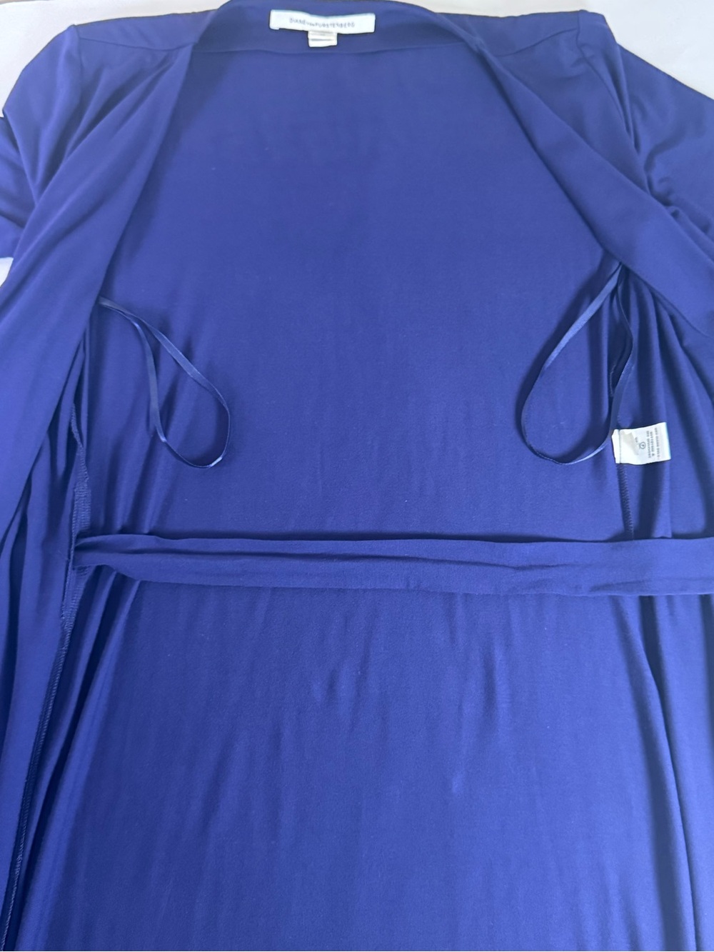 Diane von Furstenberg New Julian Two Wrap Dress Indigo Blue Jersey Size 10 - Picture 5 of 15